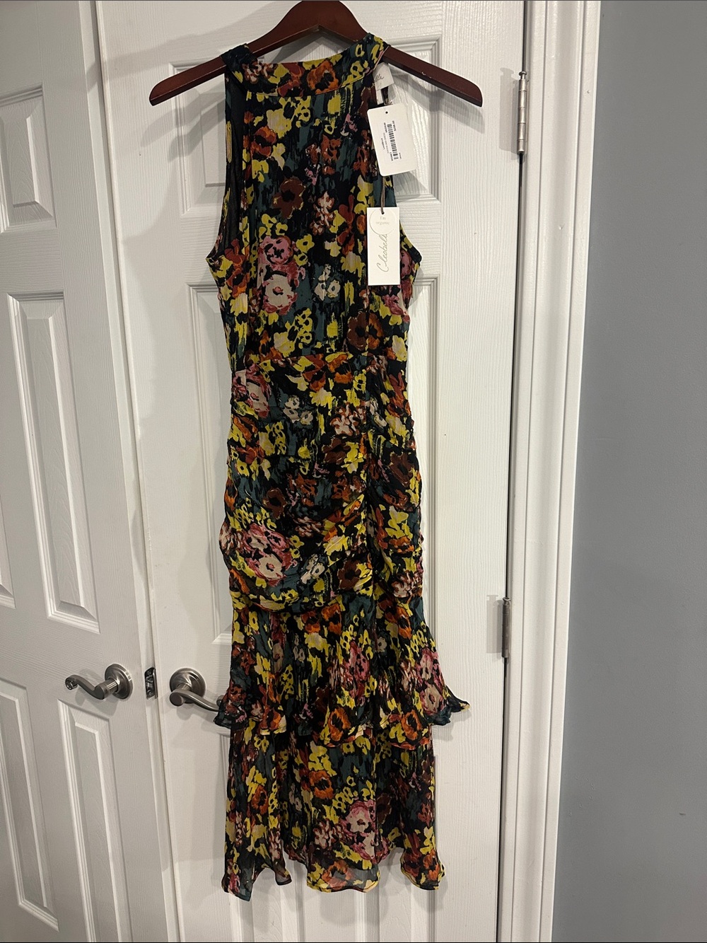 Cleobella Floral Tiered Midi Dress retail $298 NWT, medium
